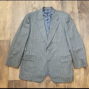 Vtg Brooks Brothers Wool Pinstripe 2 Button Suit Blazer Jacket